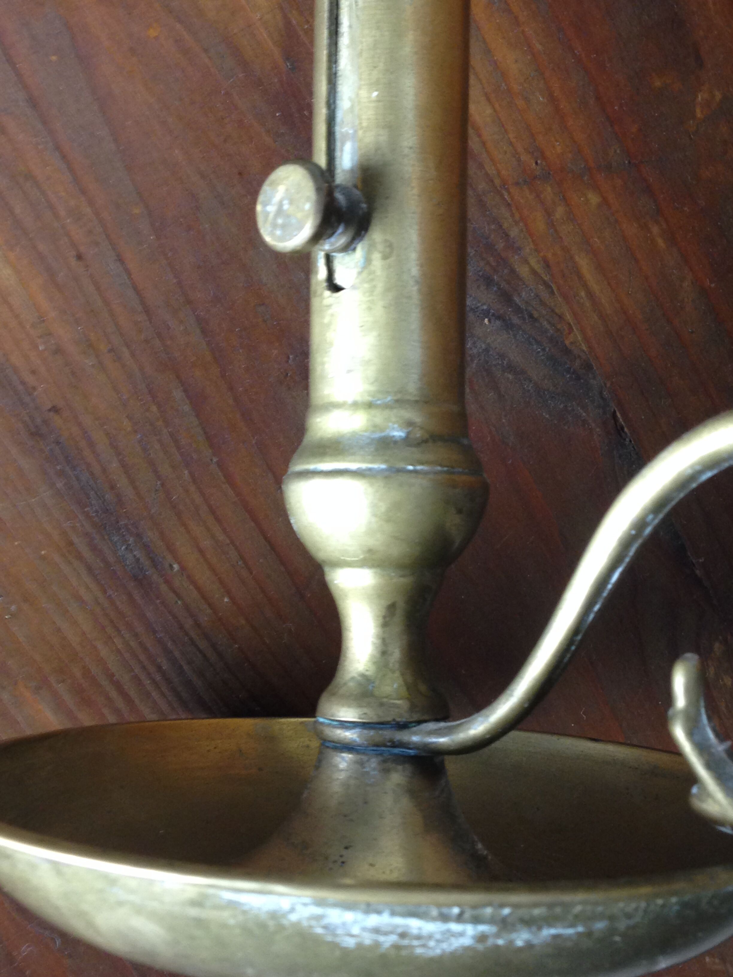 Old brass candlestick