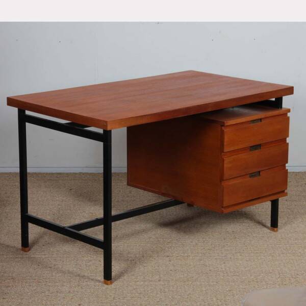 Vintage teak desk by Pierre Guariche from the 1960s