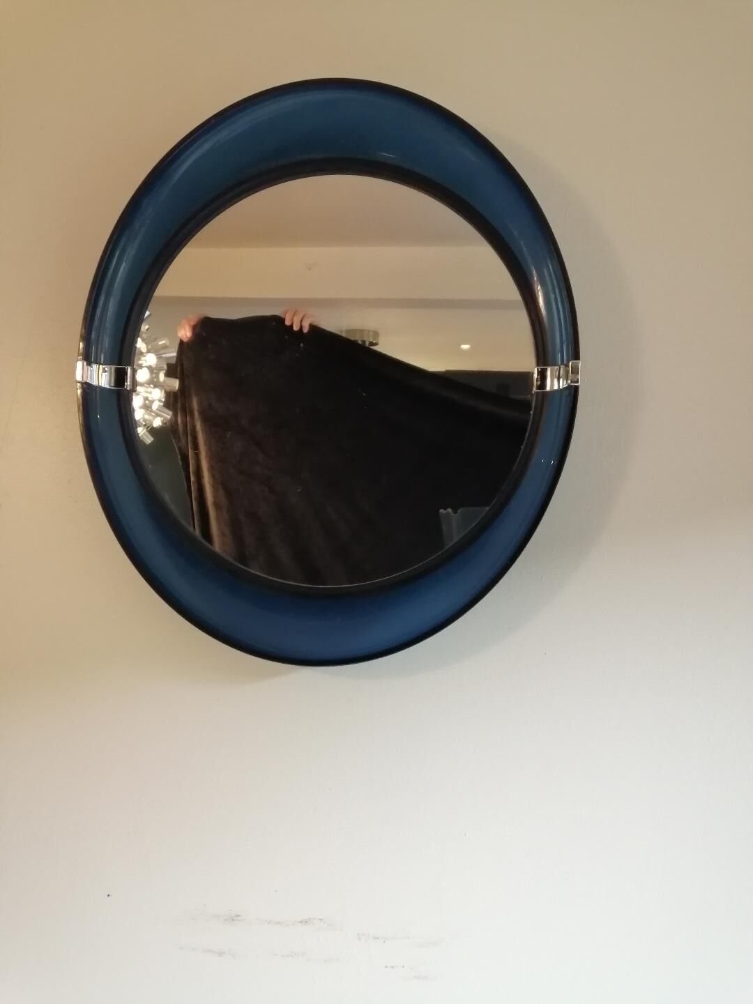 Vintage mirror typical 70s oval
