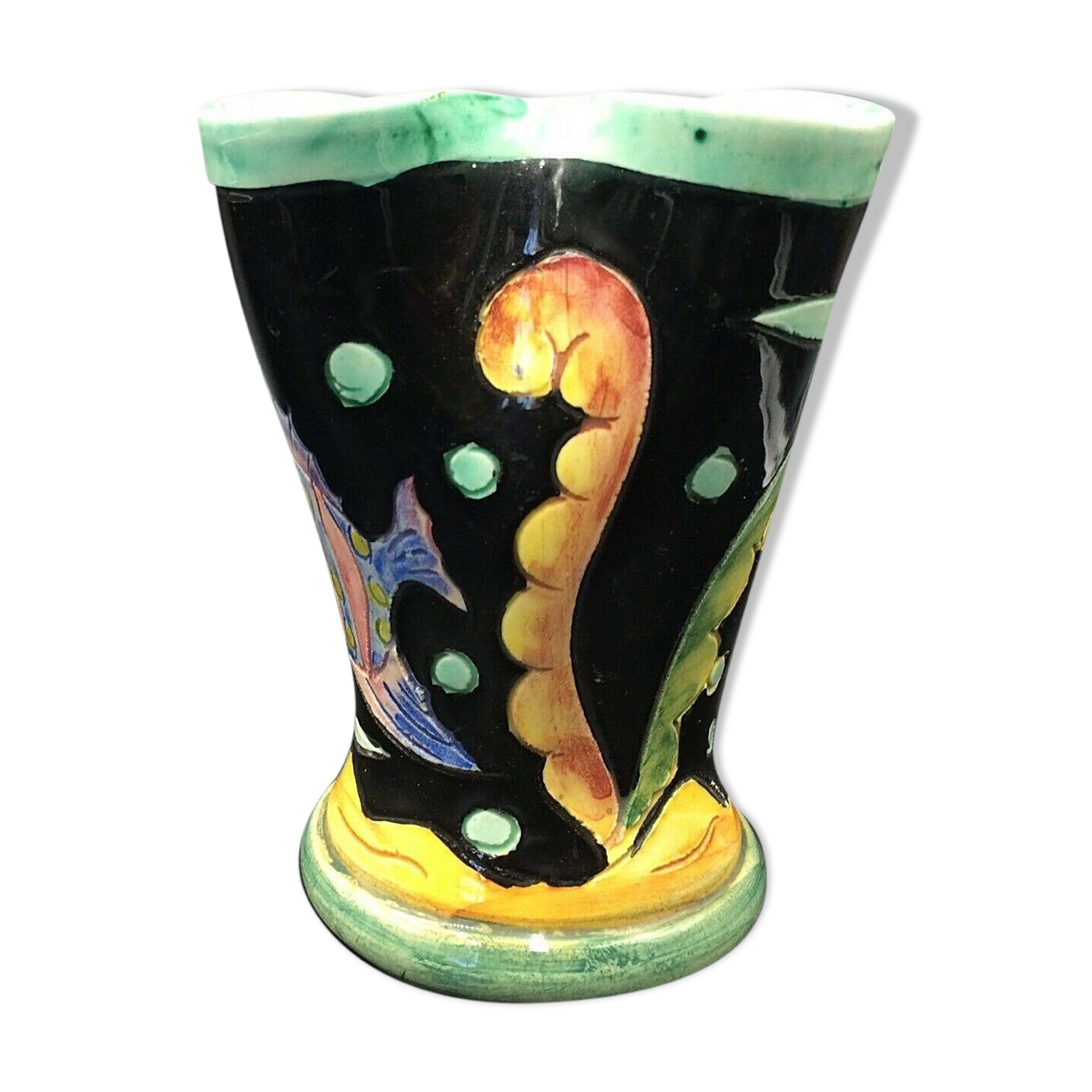 Grandjean-jourdan vase vallauris decoration seabed free form