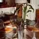 Dining table glass chrome and marble 1970s Italian vintage design