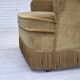 1970s, Danish 2-seater sofa, light green furniture velour, beech wood.
