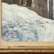 Ancient painting - Village under the snow - Montgenèvre - Hautes Alpes