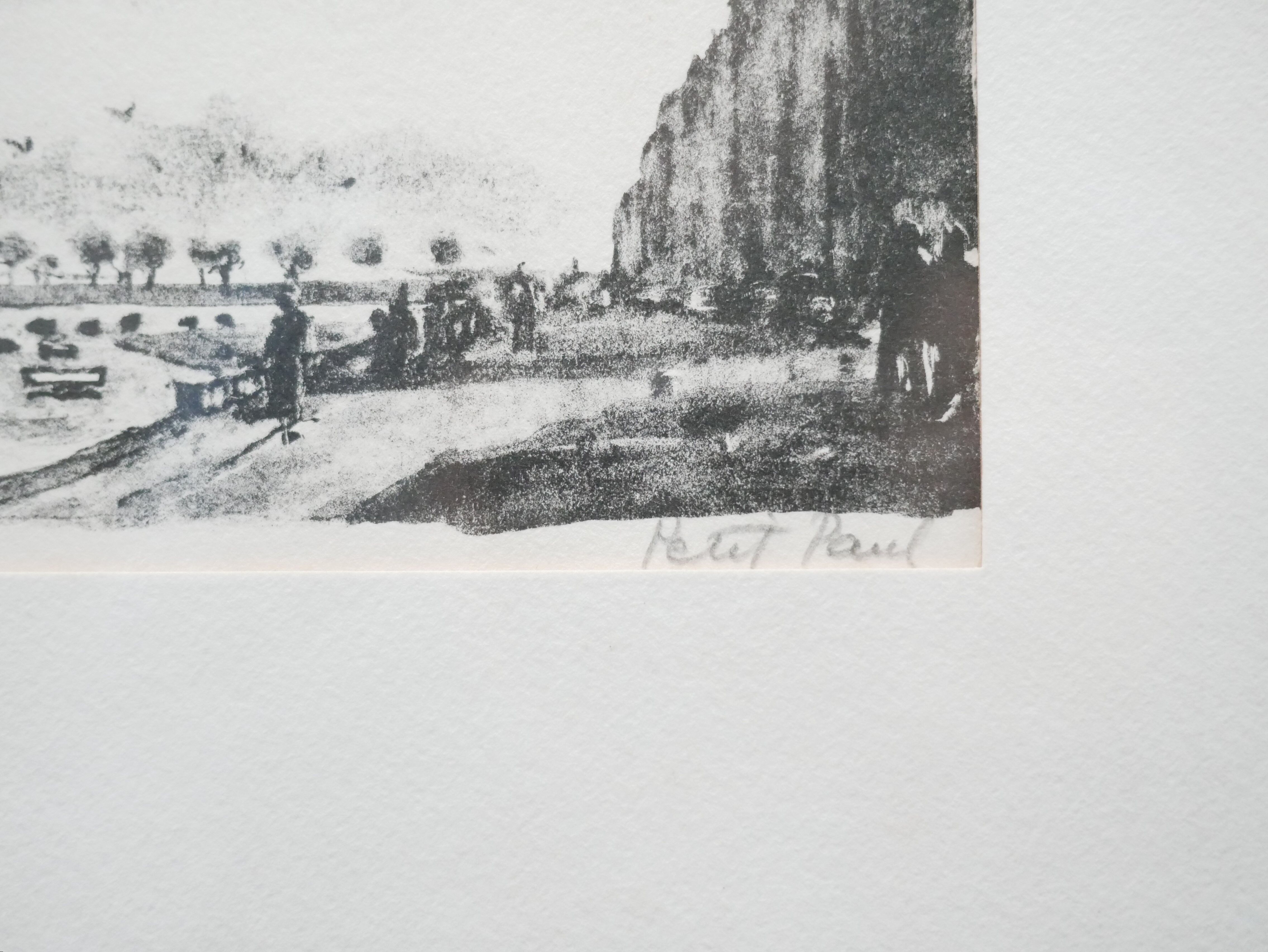 Lithographie signée Paul Petit