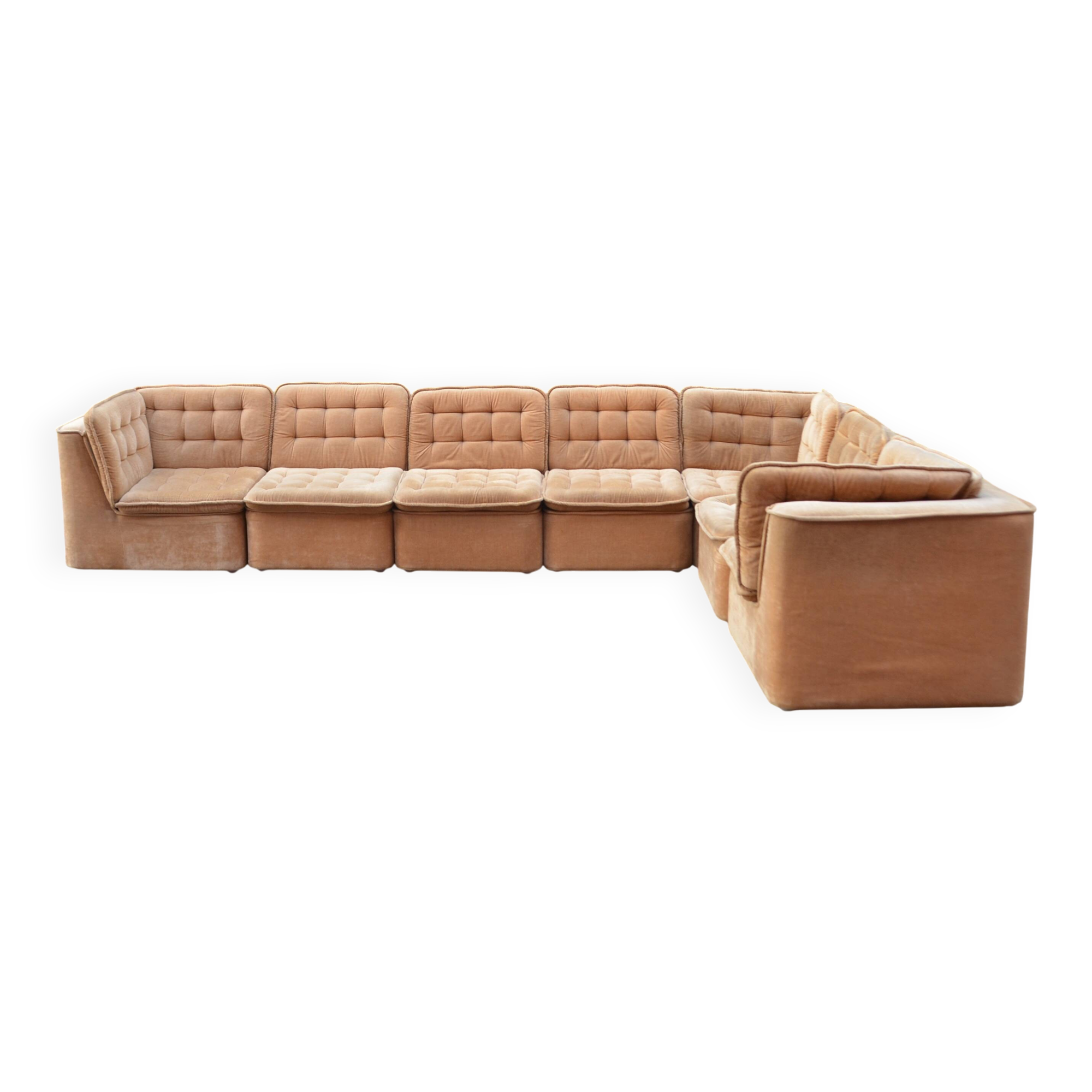 Vintage Modular Sofa 70ties champagne