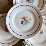 Set of 6 vintage dinner plates, Macon de Nidervillier model