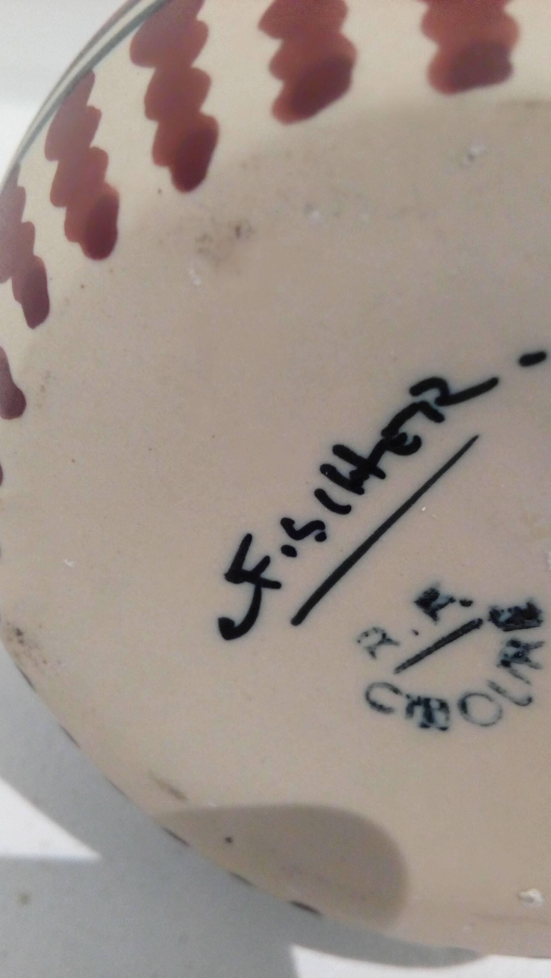 Vase céramique de Ciboure signé Rodolph Fisher