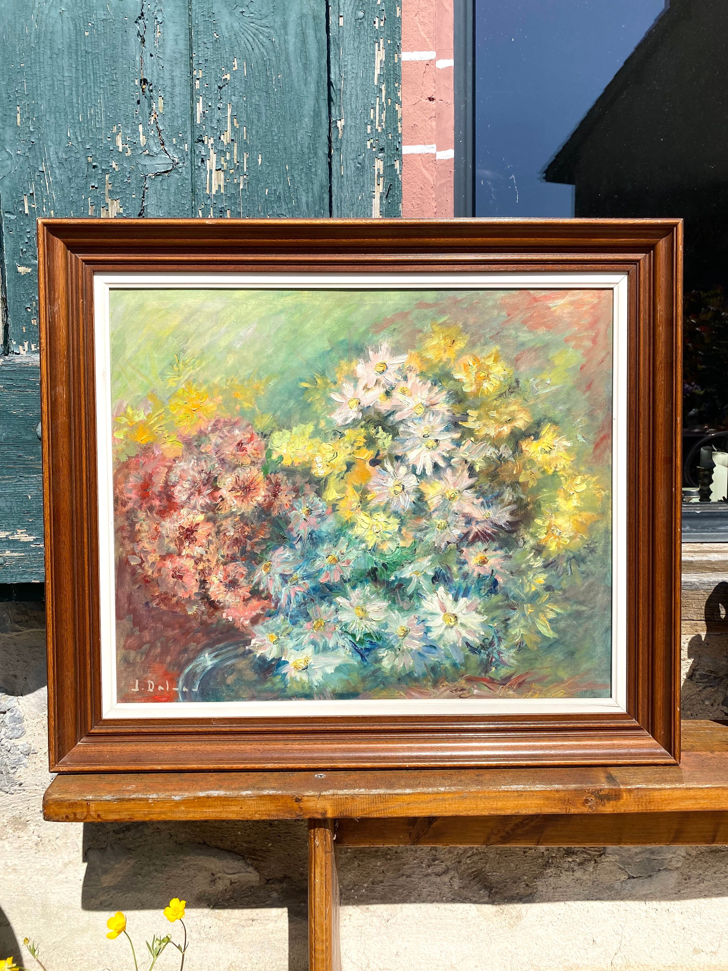 Huile sur toile - Bouquet impressionniste - 1950 il