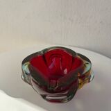 Grand cendrier / ashtray en verre de Murano Sommerso