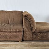 Five-seater corner modular sofa from 70s