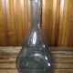 Ancienne bouteille style biot verre soufflé bullé bleuté vintage