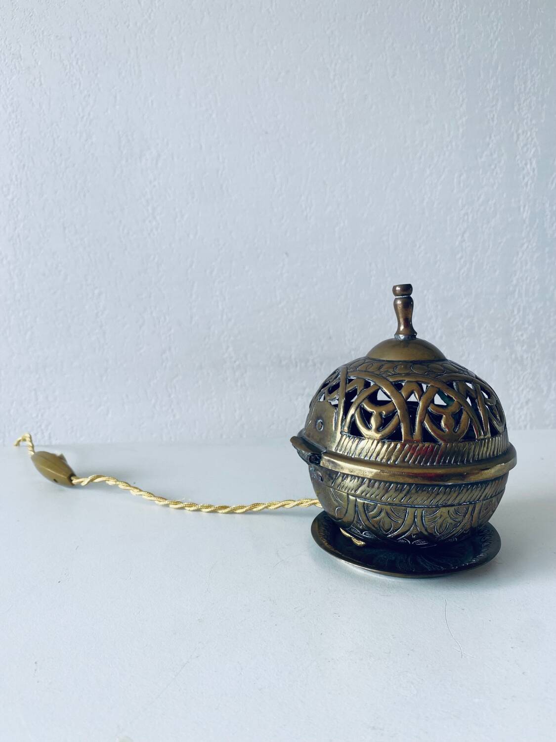 Indian brass lamp