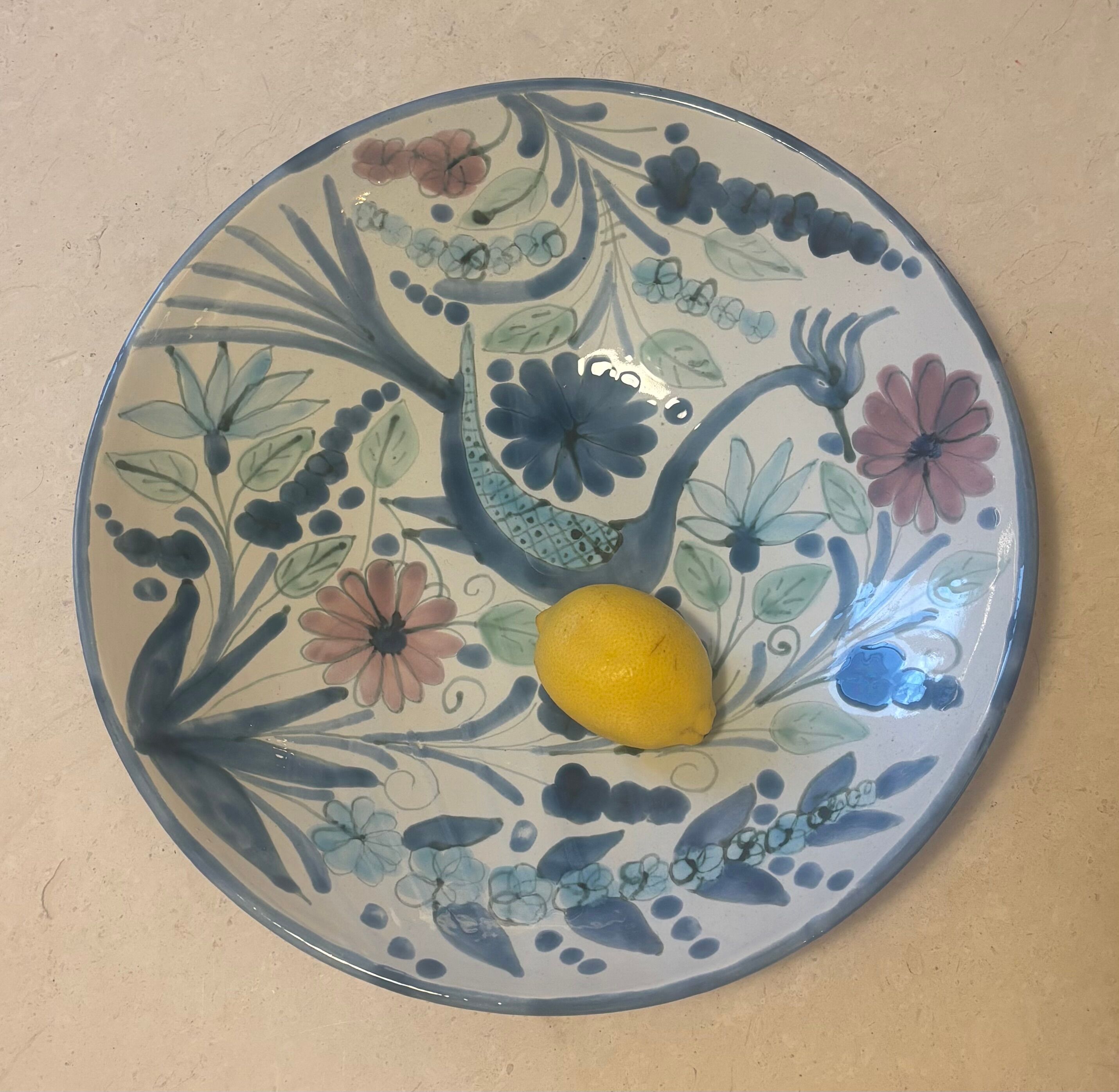 Ceramic plate signed Maja