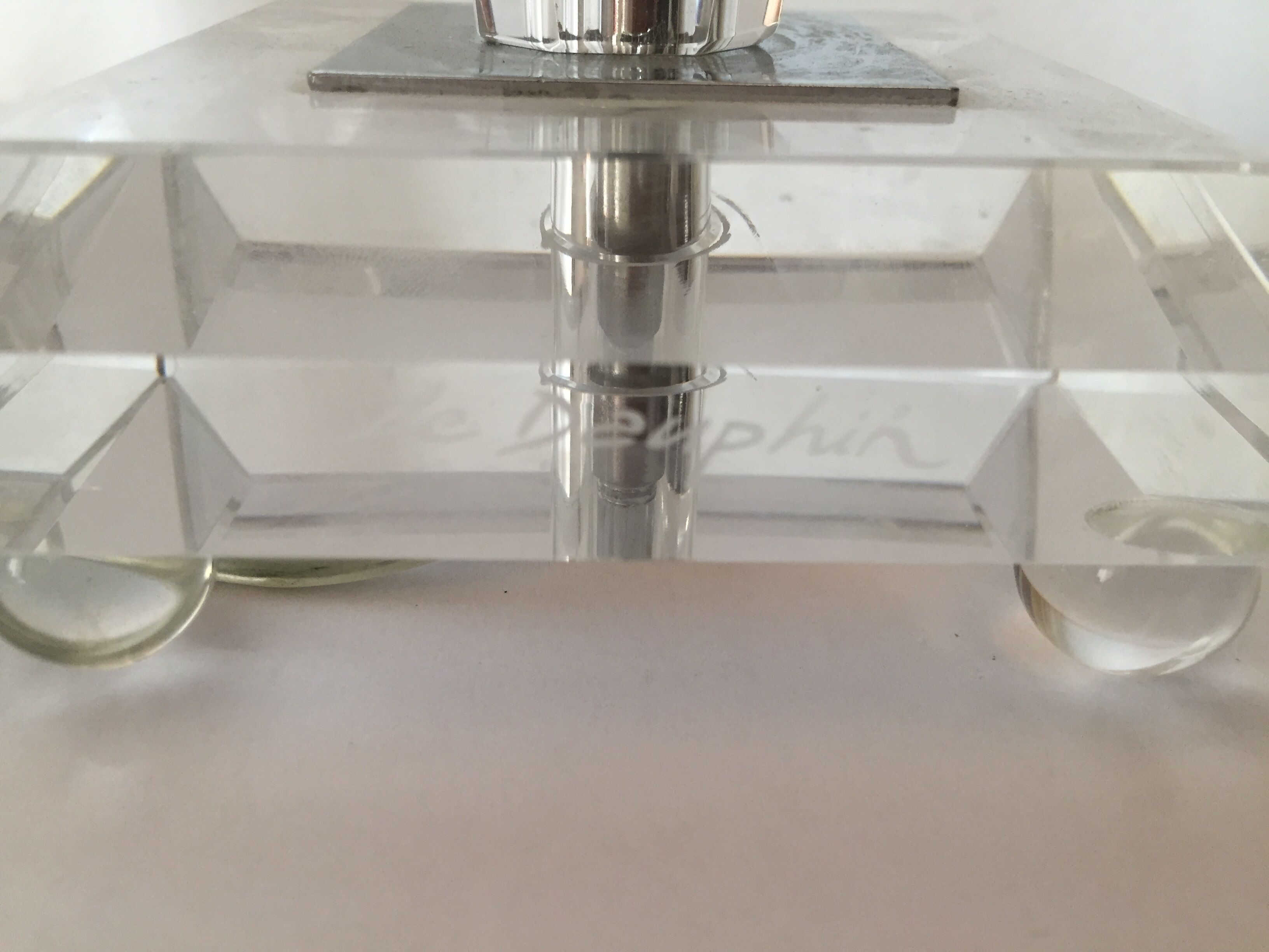 Crystal and stainless steel desk lamp