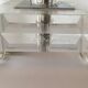 Lampe de bureau en cristal et acier inoxydable