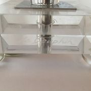 Crystal and stainless steel desk lamp