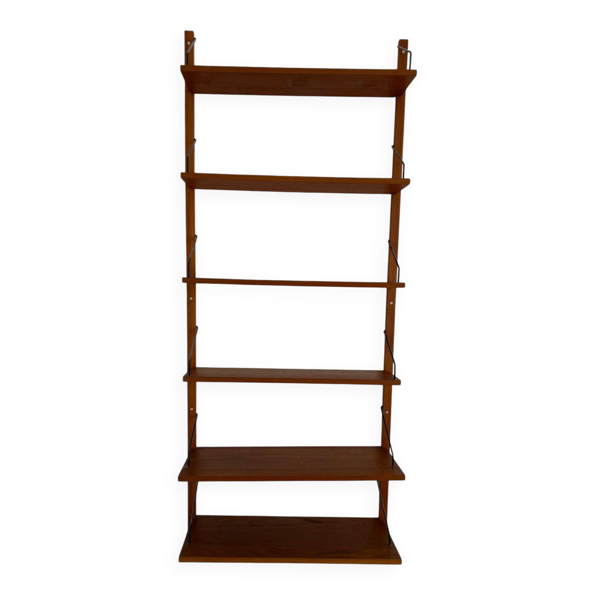 Teak wall shelves by Poul Cadovius, Denmark, 1960s.