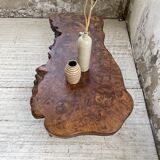 Solid free-form elm coffee table