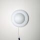 Sculptural Ufo Space Age Wall Lamp In Opal Glass, Italy 1970S