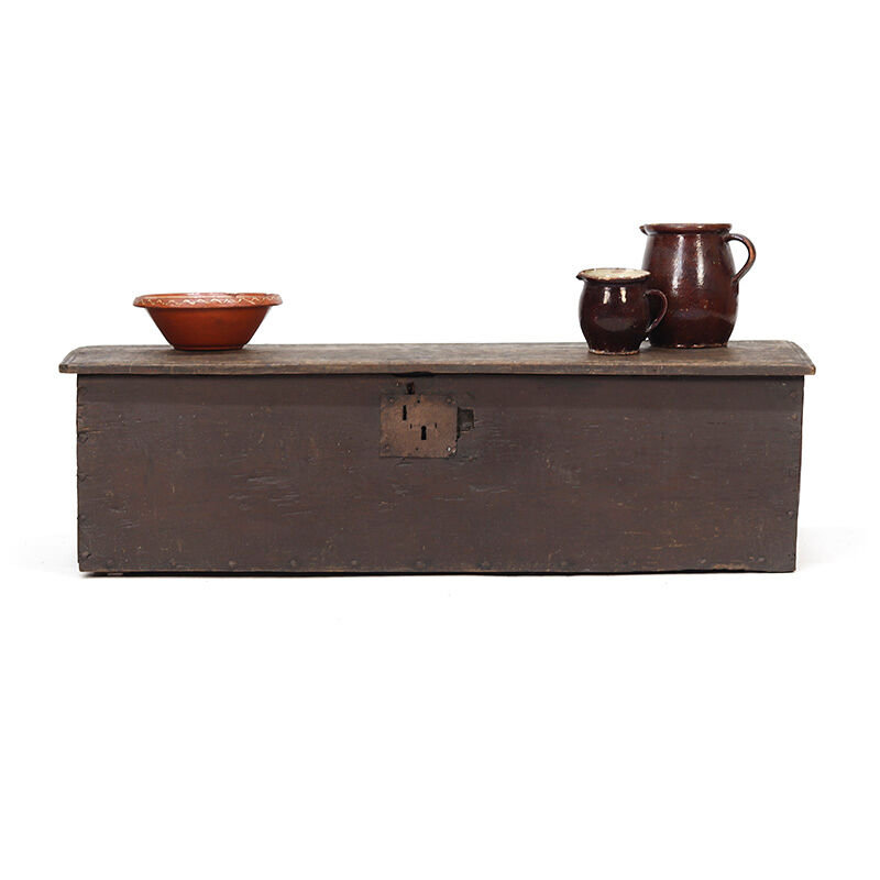 Antique 18th Century Six Plank Spanish Oak Chest
