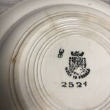 Set of 4 plates (3 flat and 1 deep) vintage apple pattern St Amand earthenware
