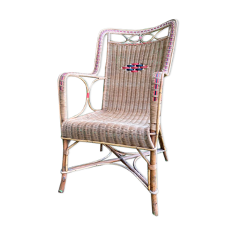 Vintage rattan armchair 1960