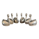 Set of 6 silver-plated swan candle holders