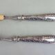 Sterling silver and ivorine salad servers