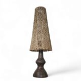 Ceramic / terracotta / macrame vase lamp 1970s