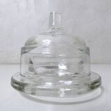 Individual glass butter dish