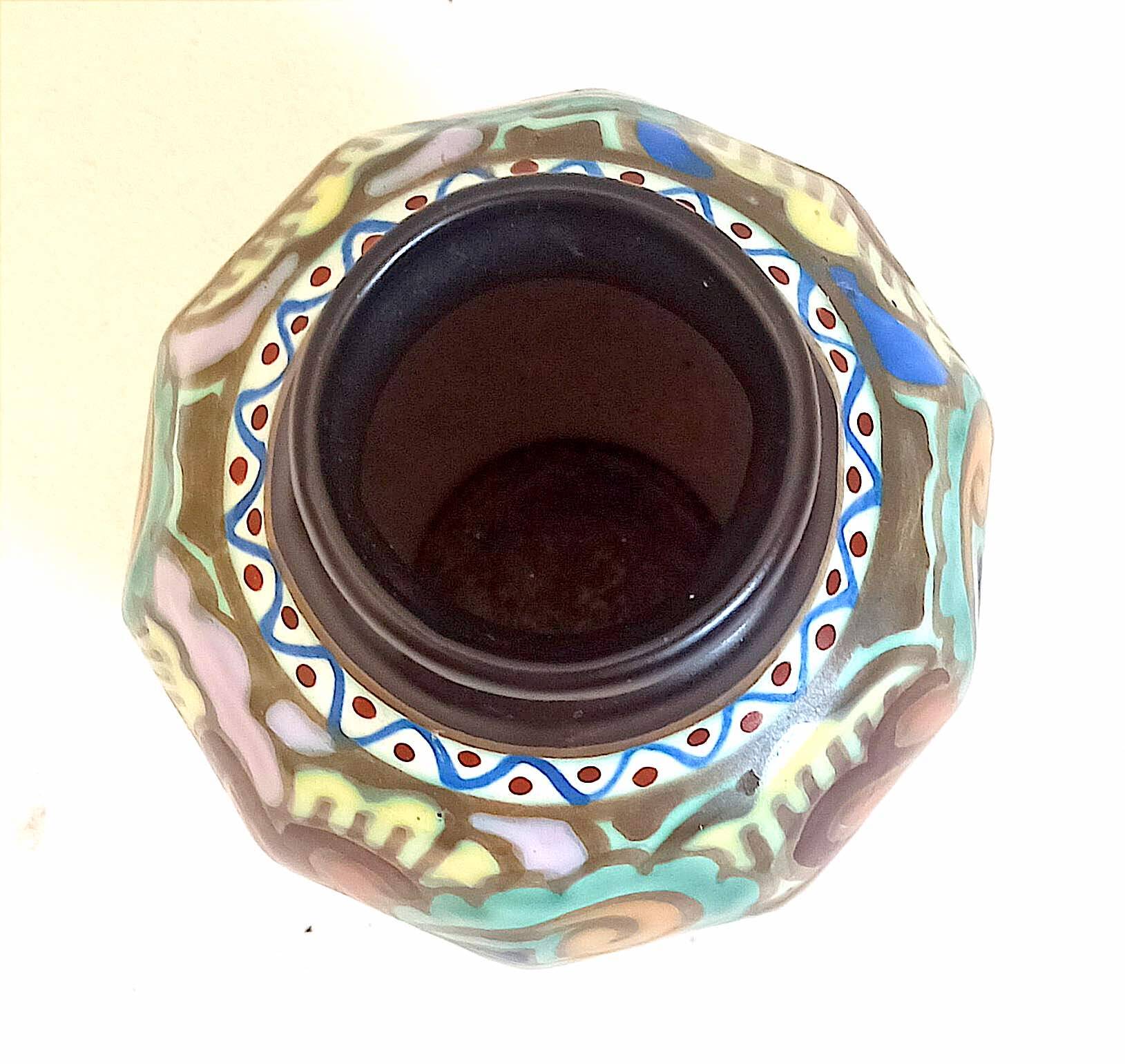 Ceramic vase from Bergen, Belgium 1920s Height 20.2 cm