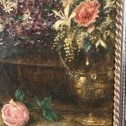 Paintings, Pair of still lifes with flowers by Angelo Zoffoli (1860–1910)