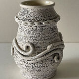 Art Deco crisp earthenware vase, Primavera, Cab, Besnard