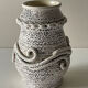 Art Deco crisp earthenware vase, Primavera, Cab, Besnard