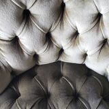 Fauteuil crapaud velour vert