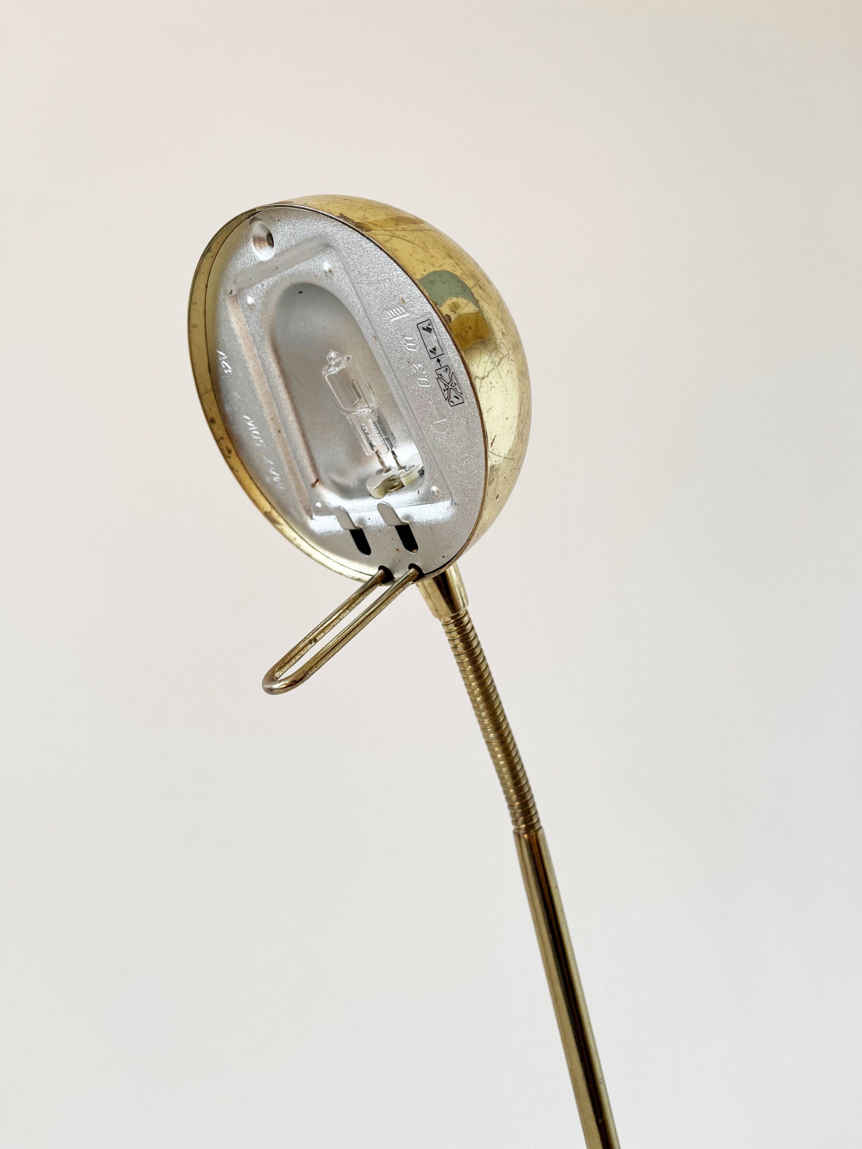 1980s brass articulated desk lamp