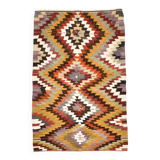 Multicolor Geometric Handmade Kilim Rug, 102x148Cm