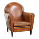 Sheepskin Leather Art Deco Style Design Armchair