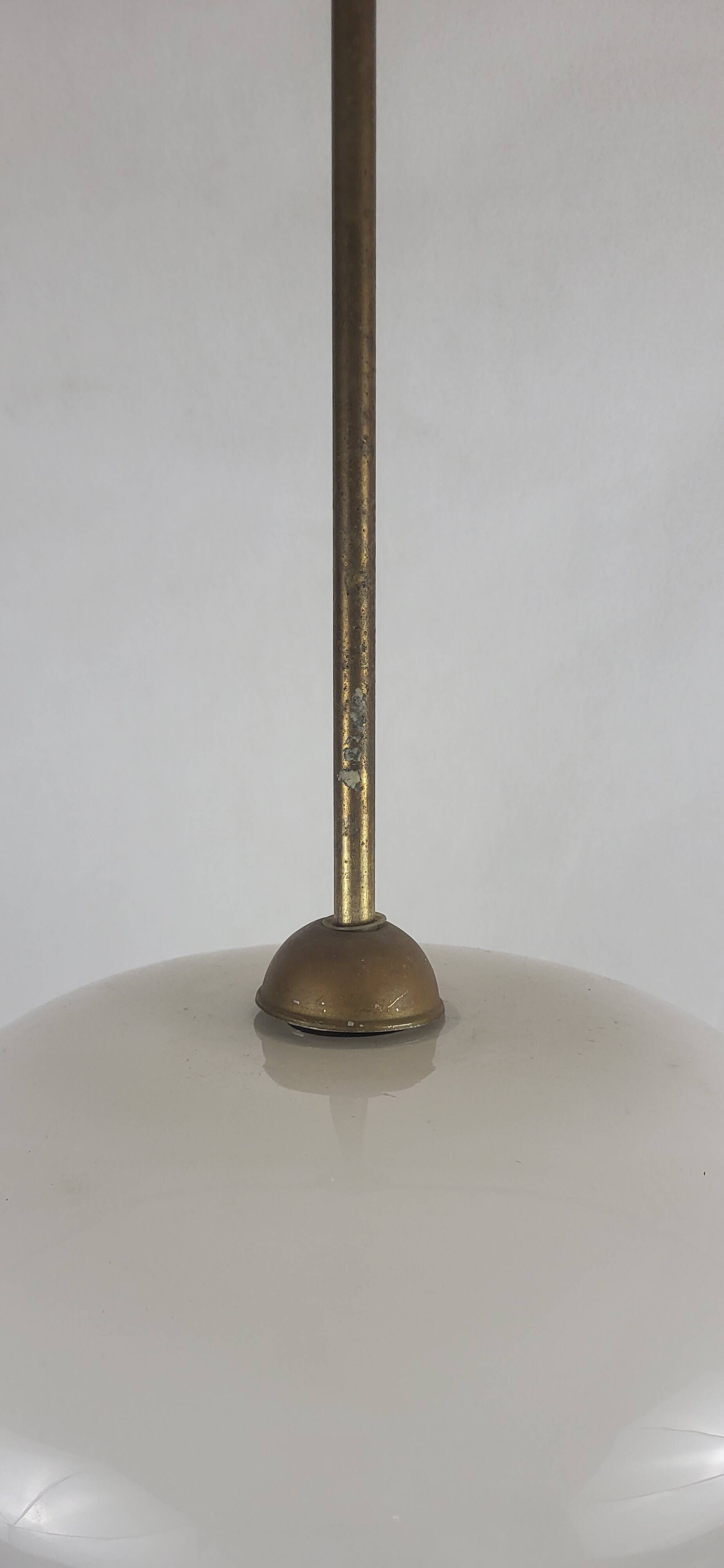 Opaline glass pendant light
