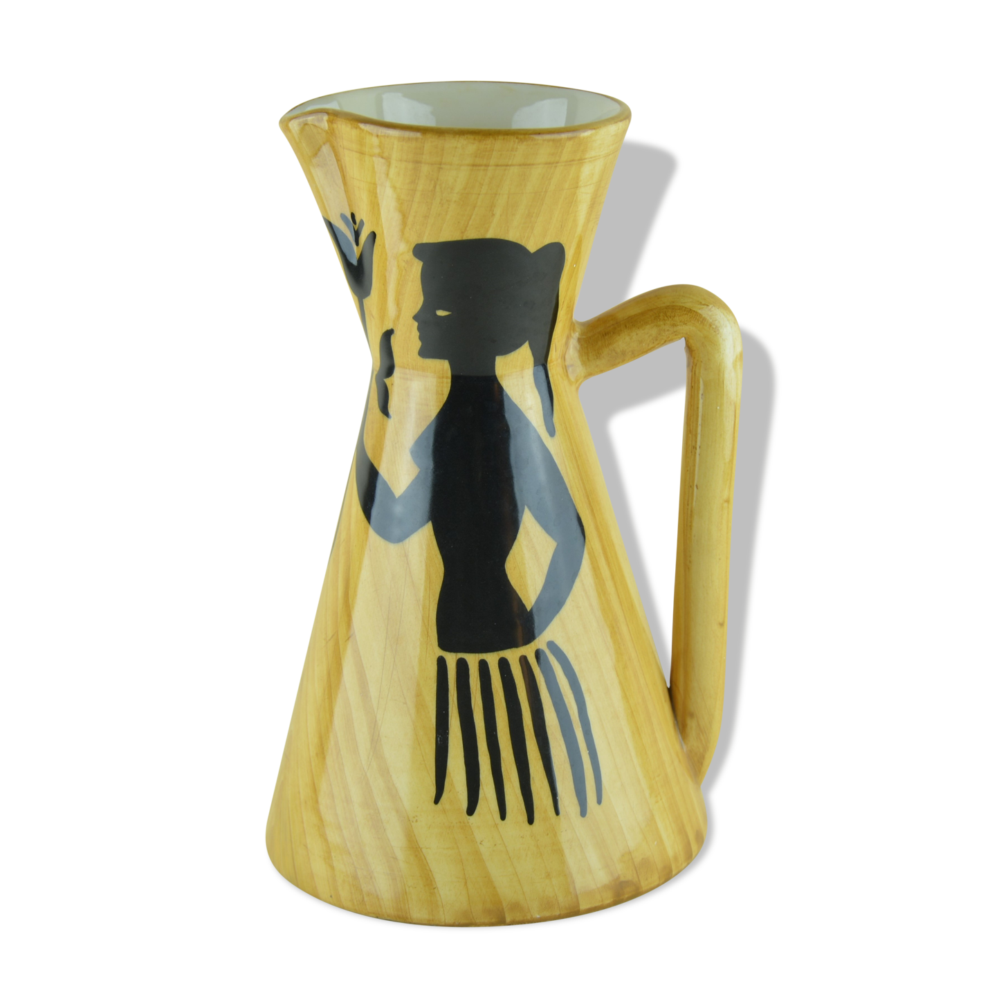 Pitcher fake-wood Vallauris