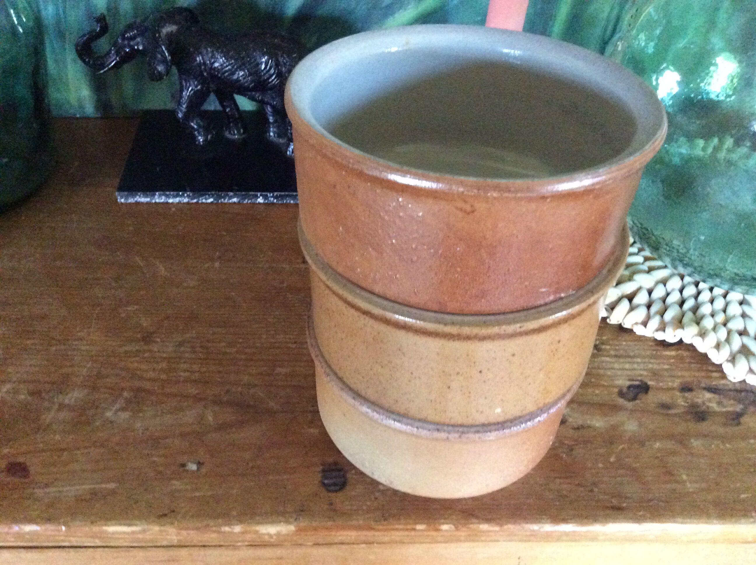 Series of 3 sandstone bowls