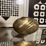 Brushed metal shell vase