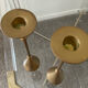 Pair of vintage brass candle holders