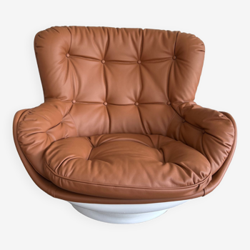 Karate leather armchair by Michel Cadestin for Airborne