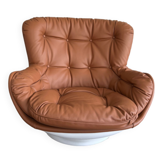 Karate leather armchair by Michel Cadestin for Airborne