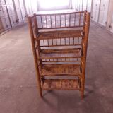 Vintage folding bamboo shelf