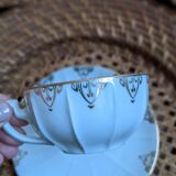 Vintage tea coffee service fine porcelain art deco gilded