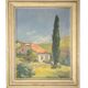 Landscape painting HST signed Feugerole, "Surroundings of Digne", 41x51cm