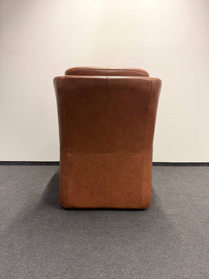 Leather  2-piece set-sofa and armchair from Elastoform