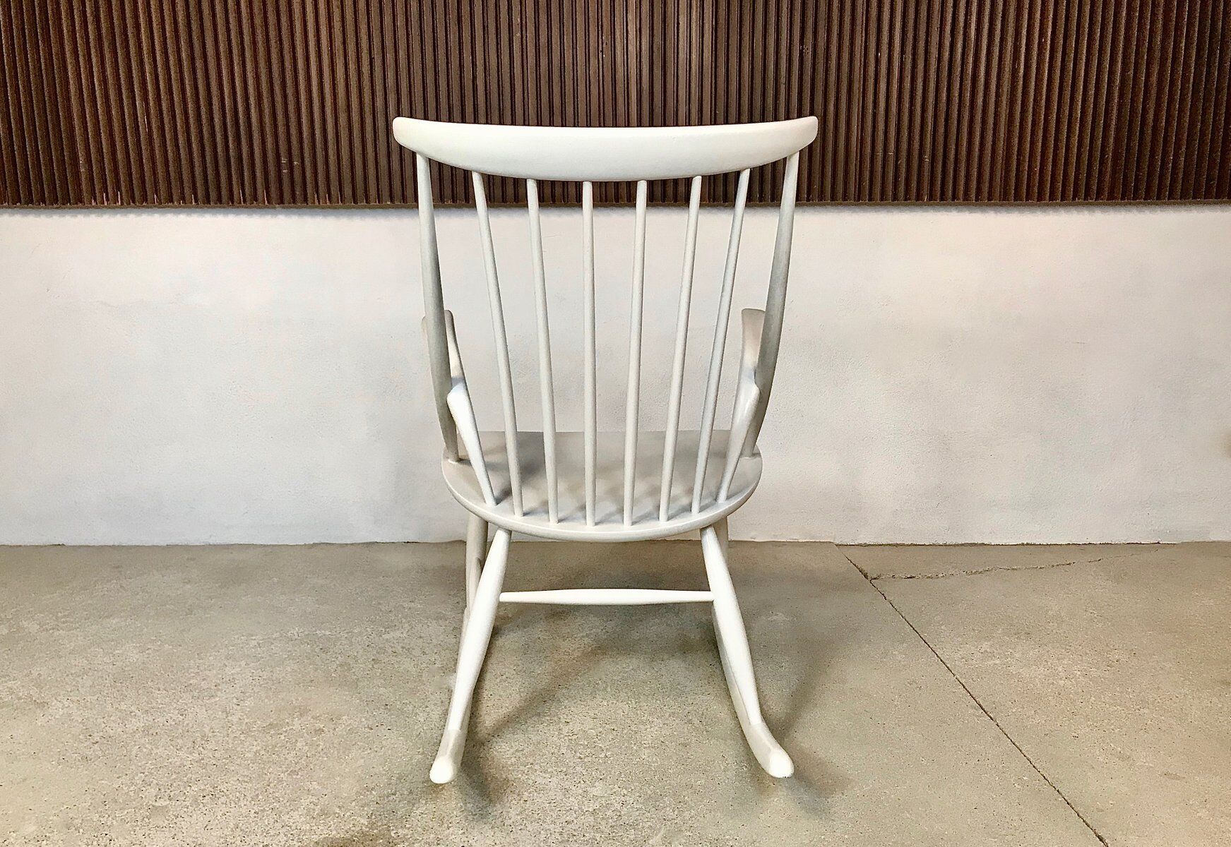 Wooden Rocking chair by Illum Wikkelsø for Niels Eilersen, Denmark 1950s